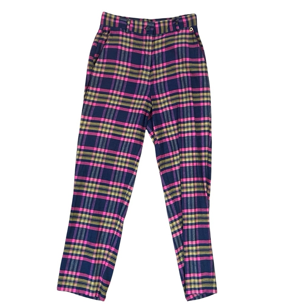 Plaid High-Waisted Ankle Pant 💜
